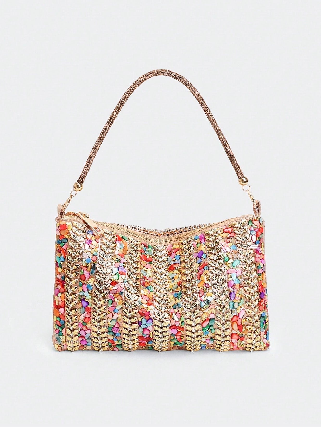 2026 New Rhinestone Decorated Evening Bag, Colorful Banquet Bag, Elegant Party Event Handbag, European And American Style Refined Clutch, Dress Bag And Fashionable Wallet