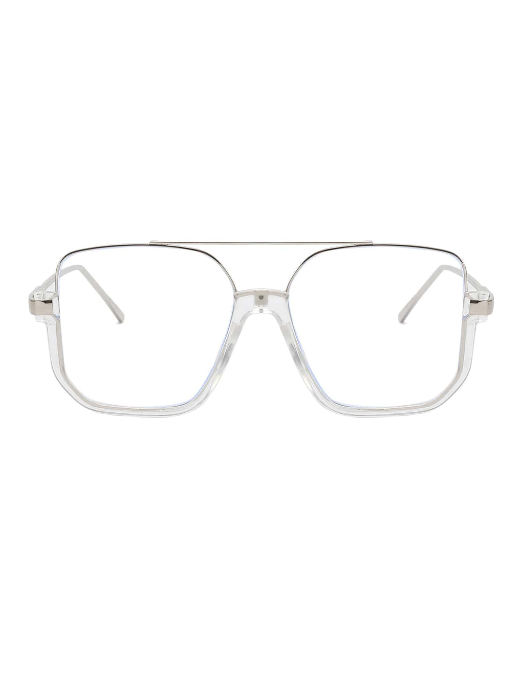 1 Pair Women's Top Bar Clear Lens Eyeglasses, Minimalist Chic Design for Casual Daily Wear, Lightweight Fashion Eyewear for Office, School, Travel, and Everyday Outfits, Stylish Glasses Accessory for Women