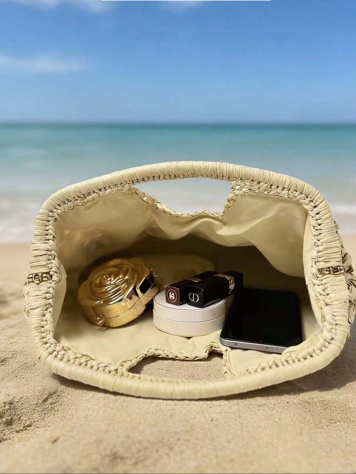 2025 New Natural Fiber Clutch Bag, Handwoven Raffia Straw Summer Beach Bag For Women