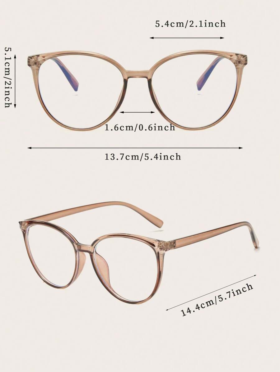 1 Pair Women's Tortoiseshell Clear Lens Glasses, Stylish and Versatile Eyewear for Daily Use, Trendy Fashion Accessory for Casual Outfits, Office Looks, and Everyday Wear, Lightweight and Comfortable Fit