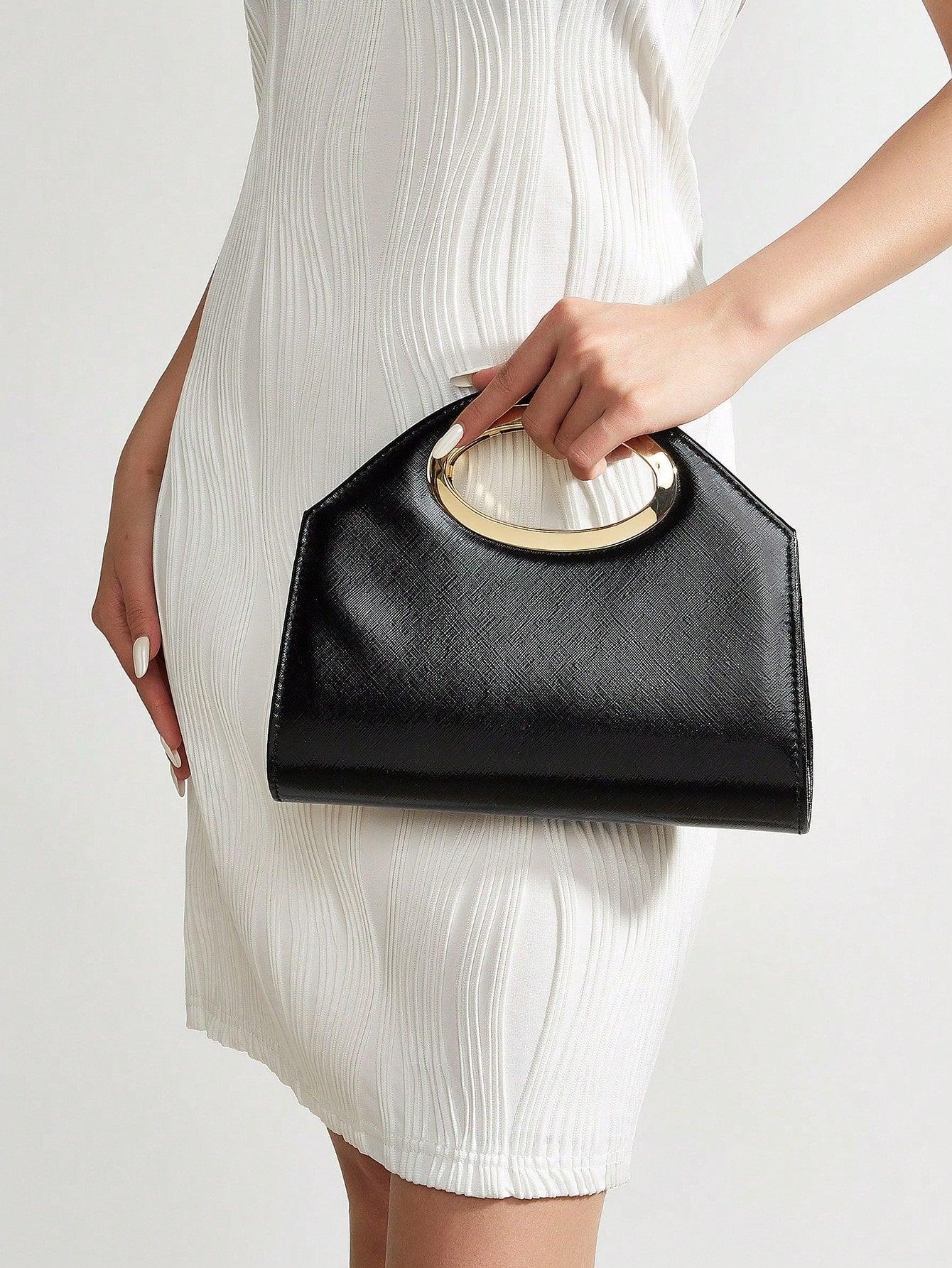 AIBBYDAR Women's Evening Bag, Apricot Colored Fashionable Solid Velvet Handbag, Suitable For Evening Gowns