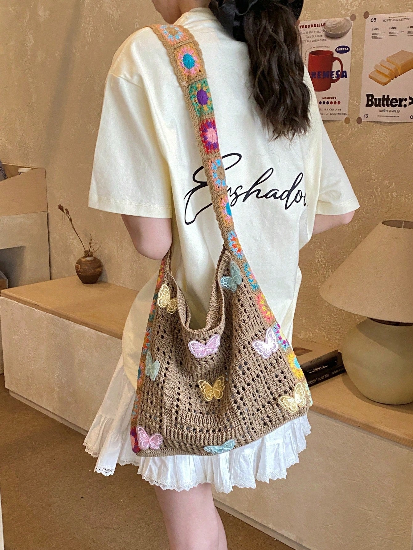 Summer New Casual Straw Tote Bag, Women Large Capacity Shoulder Shopping Handbag , Summer , Beach