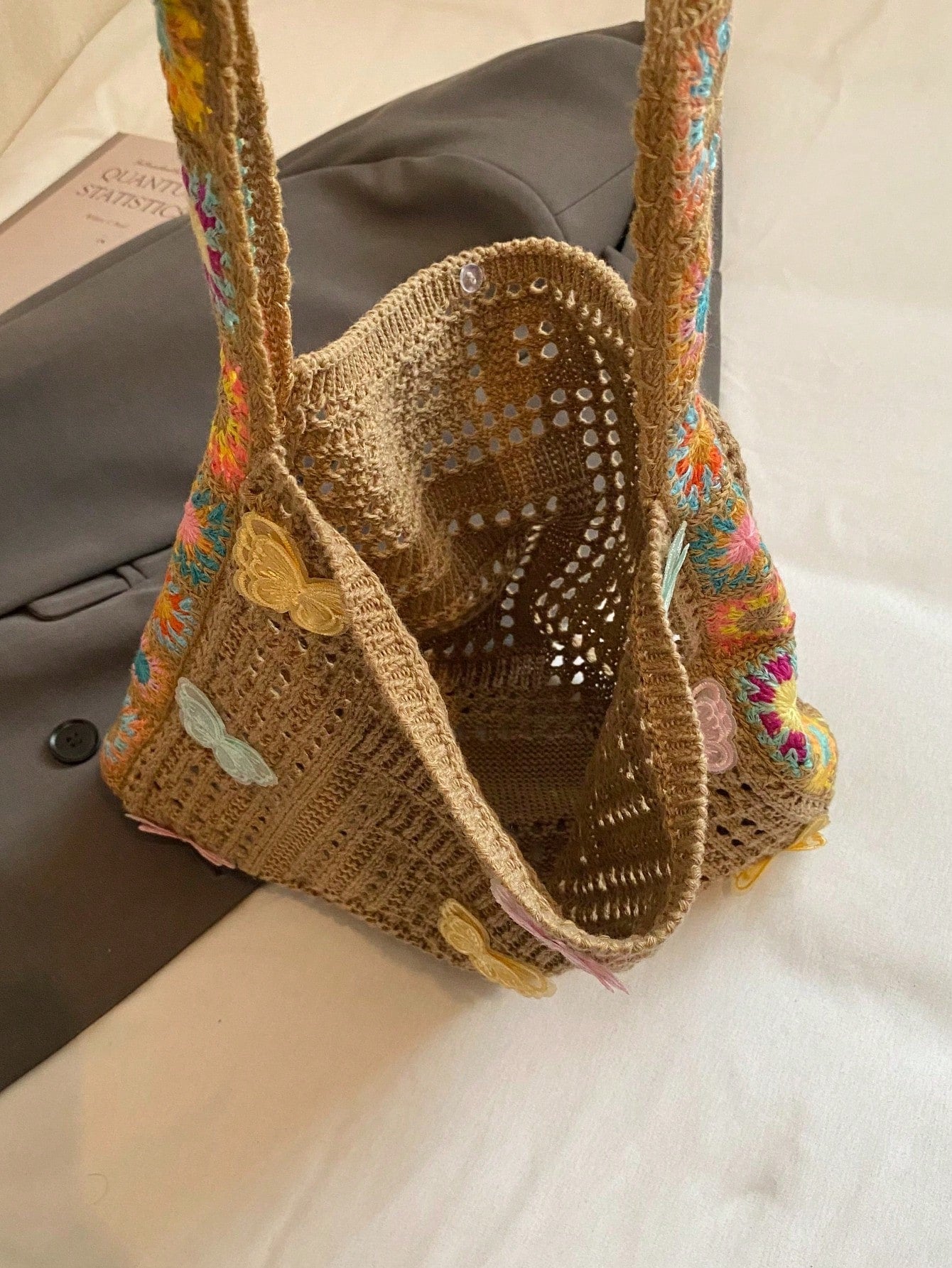 Summer New Casual Straw Tote Bag, Women Large Capacity Shoulder Shopping Handbag , Summer , Beach