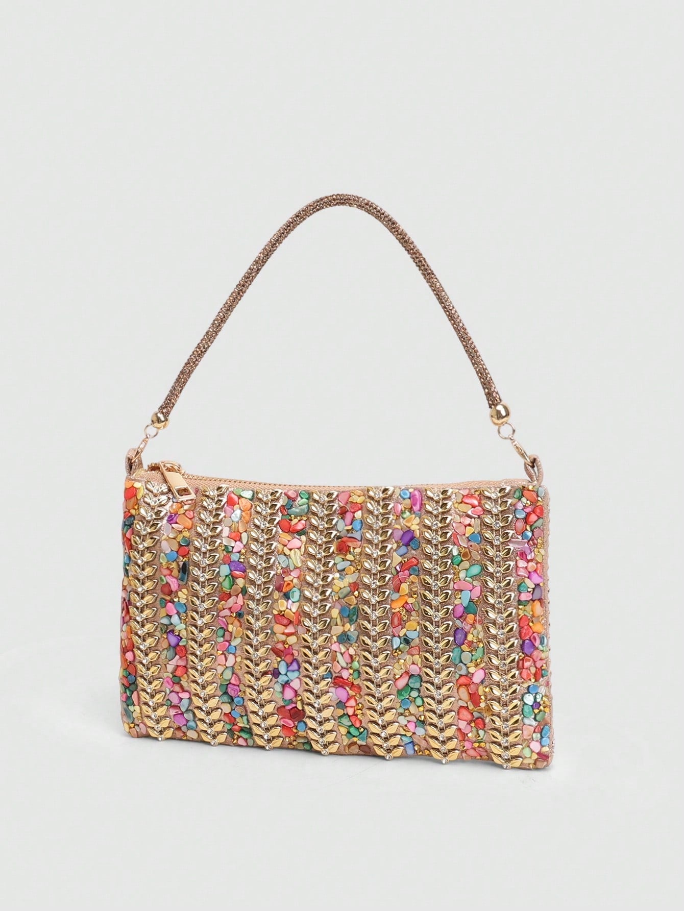 2026 New Rhinestone Decorated Evening Bag, Colorful Banquet Bag, Elegant Party Event Handbag, European And American Style Refined Clutch, Dress Bag And Fashionable Wallet