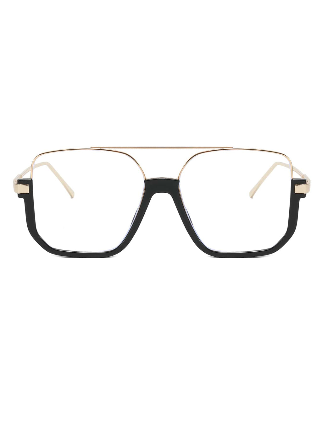 1 Pair Women's Top Bar Clear Lens Eyeglasses, Minimalist Chic Design for Casual Daily Wear, Lightweight Fashion Eyewear for Office, School, Travel, and Everyday Outfits, Stylish Glasses Accessory for Women