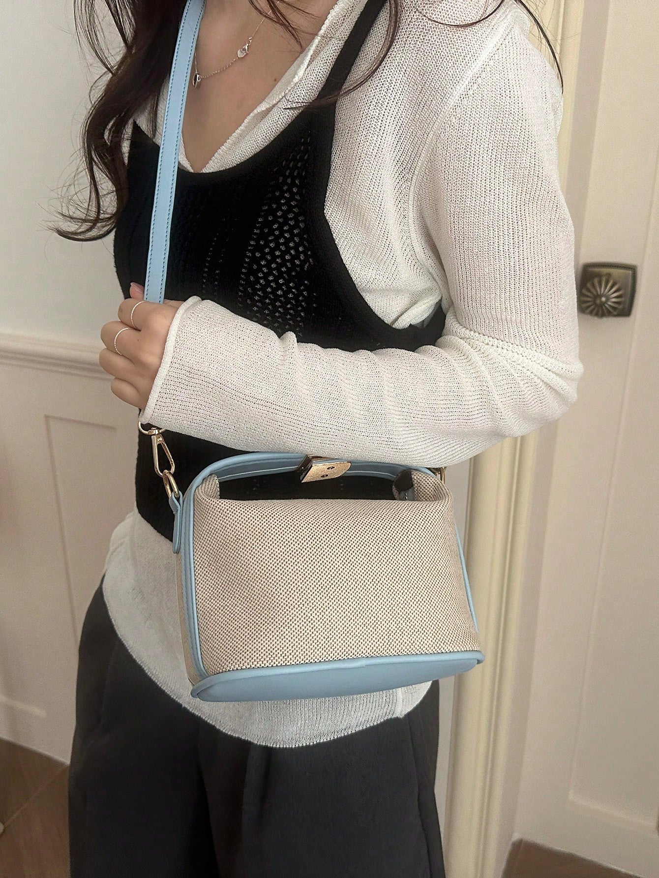 Summer Straw Woven Handbag, Casual Women's Tote Bag, Shoulder Crossbody Bag, Perfect For Beach Accessories, Fashionable Summer Vacation Bag, Women's Beach Essential, Holiday, Woven Bag, Straw Bag