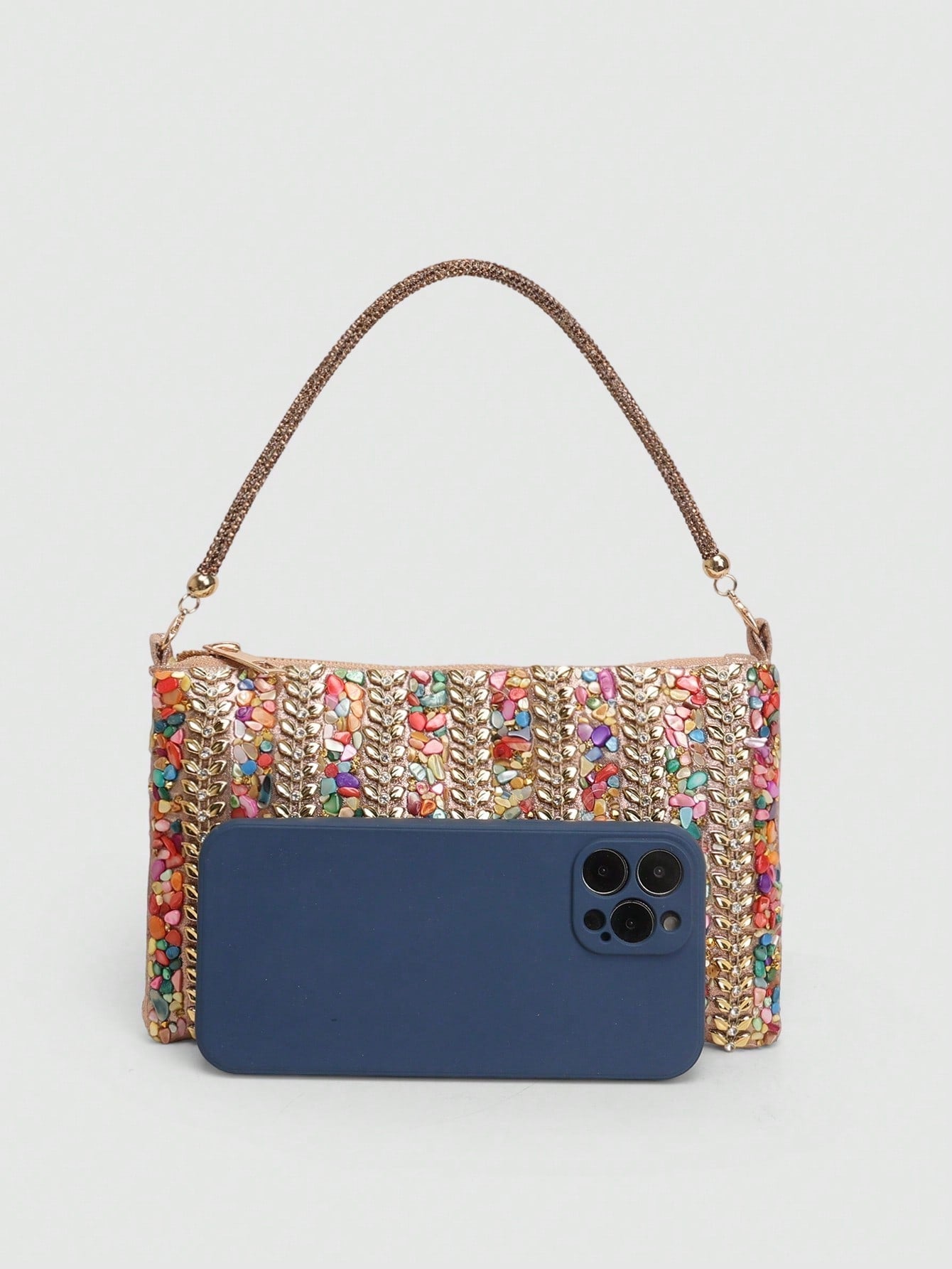 2026 New Rhinestone Decorated Evening Bag, Colorful Banquet Bag, Elegant Party Event Handbag, European And American Style Refined Clutch, Dress Bag And Fashionable Wallet