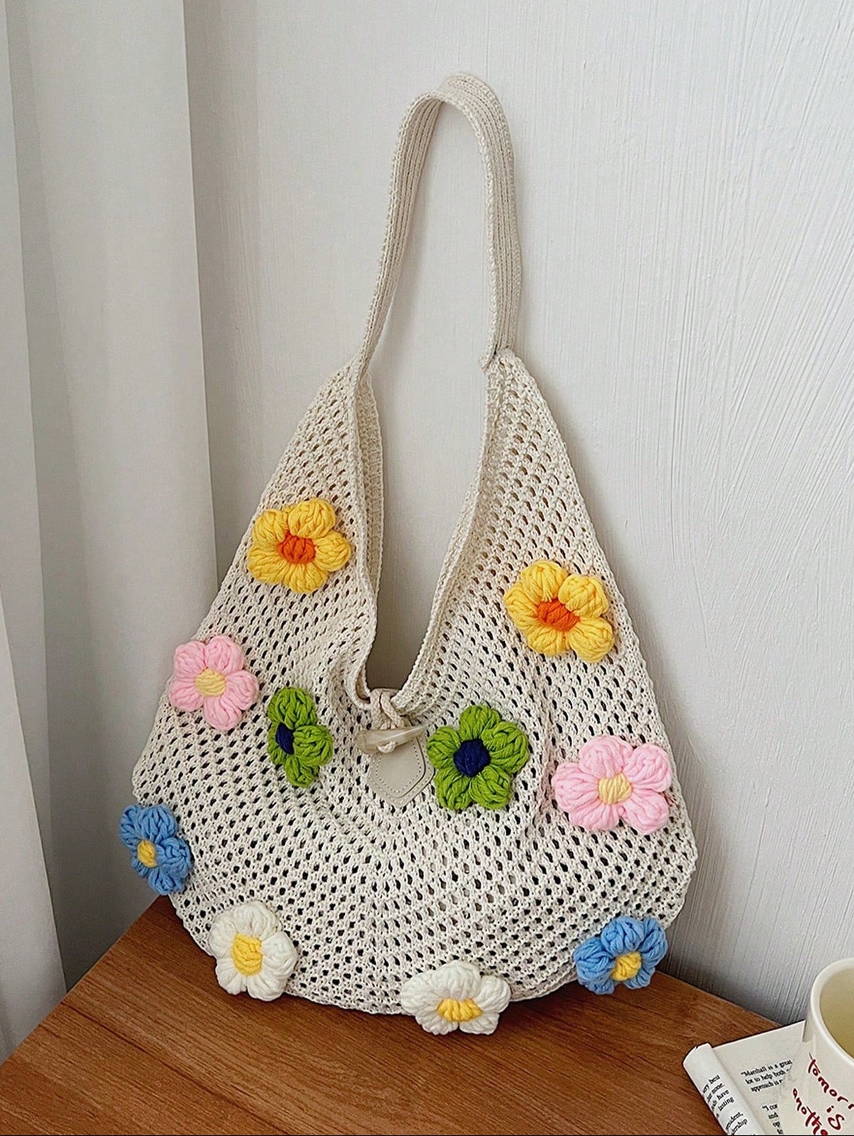 Summer New Casual Straw Tote Bag, Women Large Capacity Shoulder Shopping Handbag , Summer , Beach