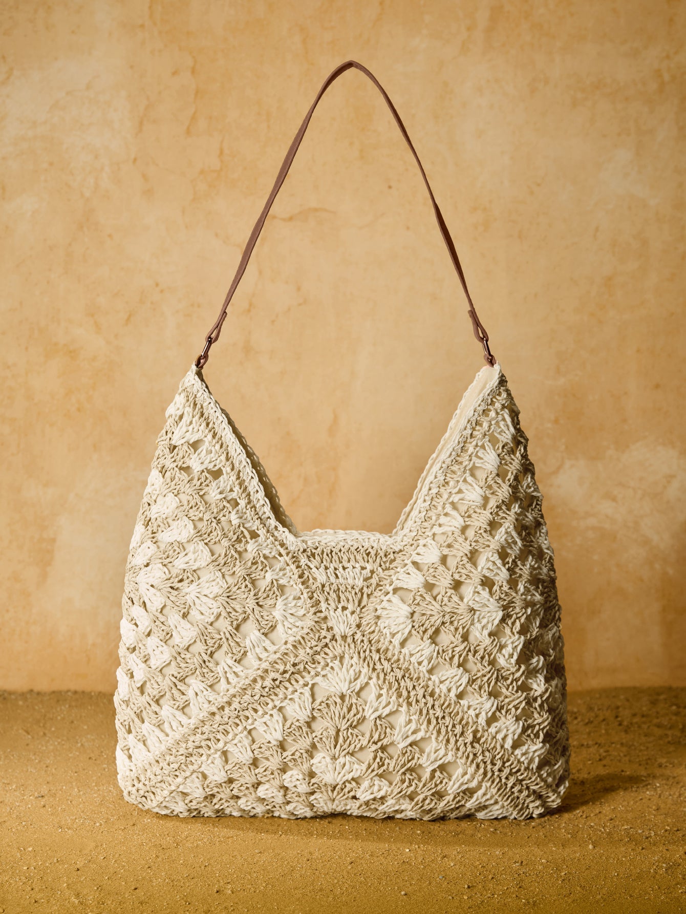 Tropiscape Women's Hand-Woven Grandmother Check Contrasting Large Capacity Tote Bag, Beach Necessities, Beach Essentials,Beach Stuff & Summer Essentials