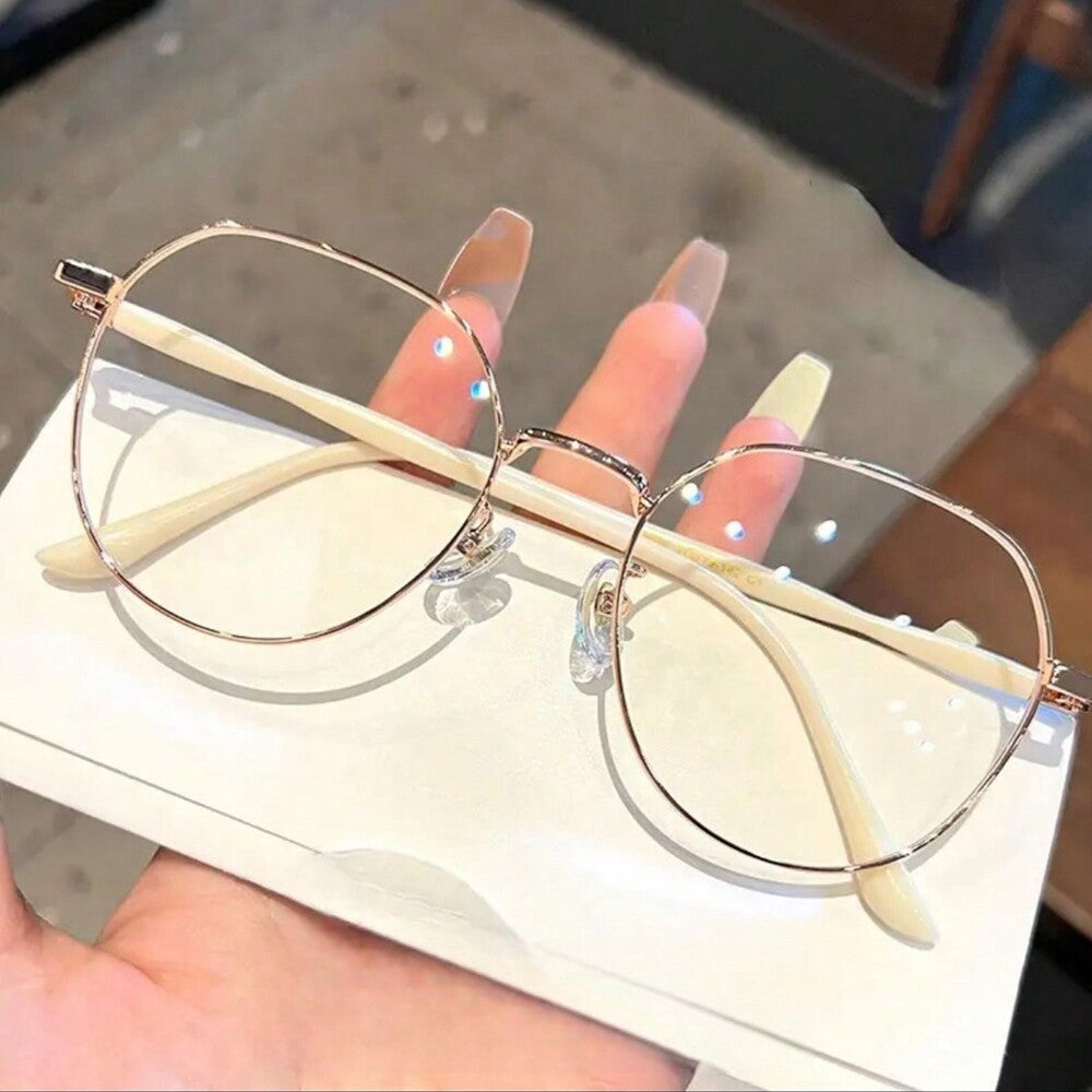 1 Pair Women's Blue Light Blocking Clear Lens Glasses, Anti-Visual Fatigue Eyewear for Computer, TV, Gaming & Smartphone Use, Fashion All-Match Eye Care Accessory, Lightweight Comfortable Frame for Daily Wear