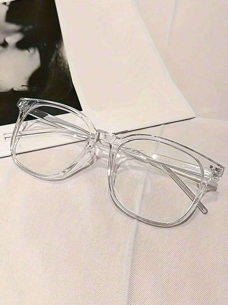 1/2pcs Unisex Clear Lens Square Frame Glasses, Minimalist Blue Light Blocking Eyewear for Computer Use, Fashion Accessories for Women & Men, Ideal for Office, Daily Wear, and Screen Protection