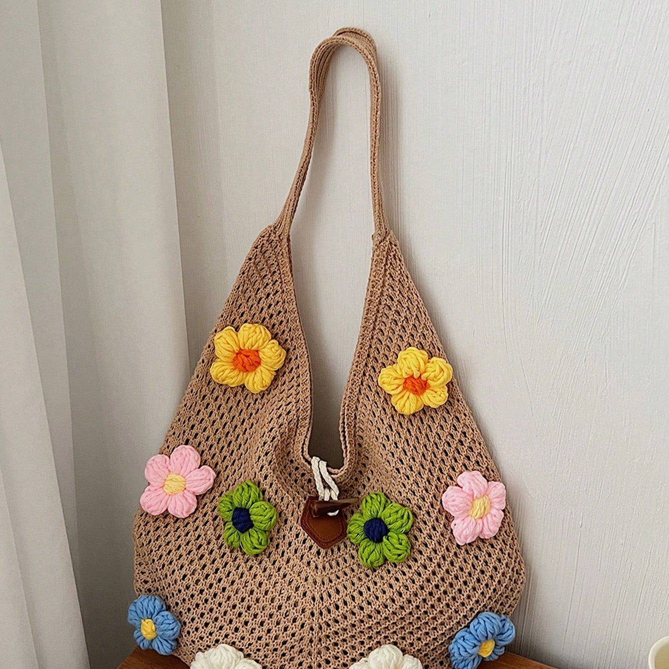 Summer New Casual Straw Tote Bag, Women Large Capacity Shoulder Shopping Handbag , Summer , Beach