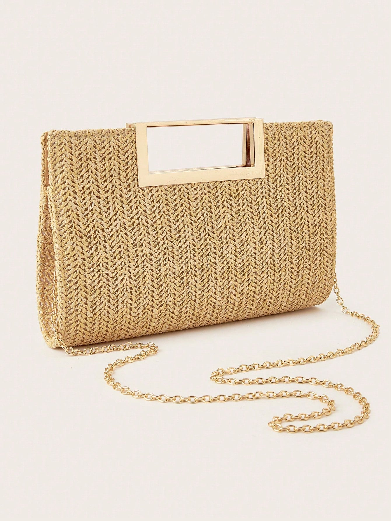 AIBBYDAR Beige Woven Handbag For Women, Fashion Tote Bag For Holiday, Beach, Business Commute, Casual, Minimalist, Beach, Vacation, Woven Bag