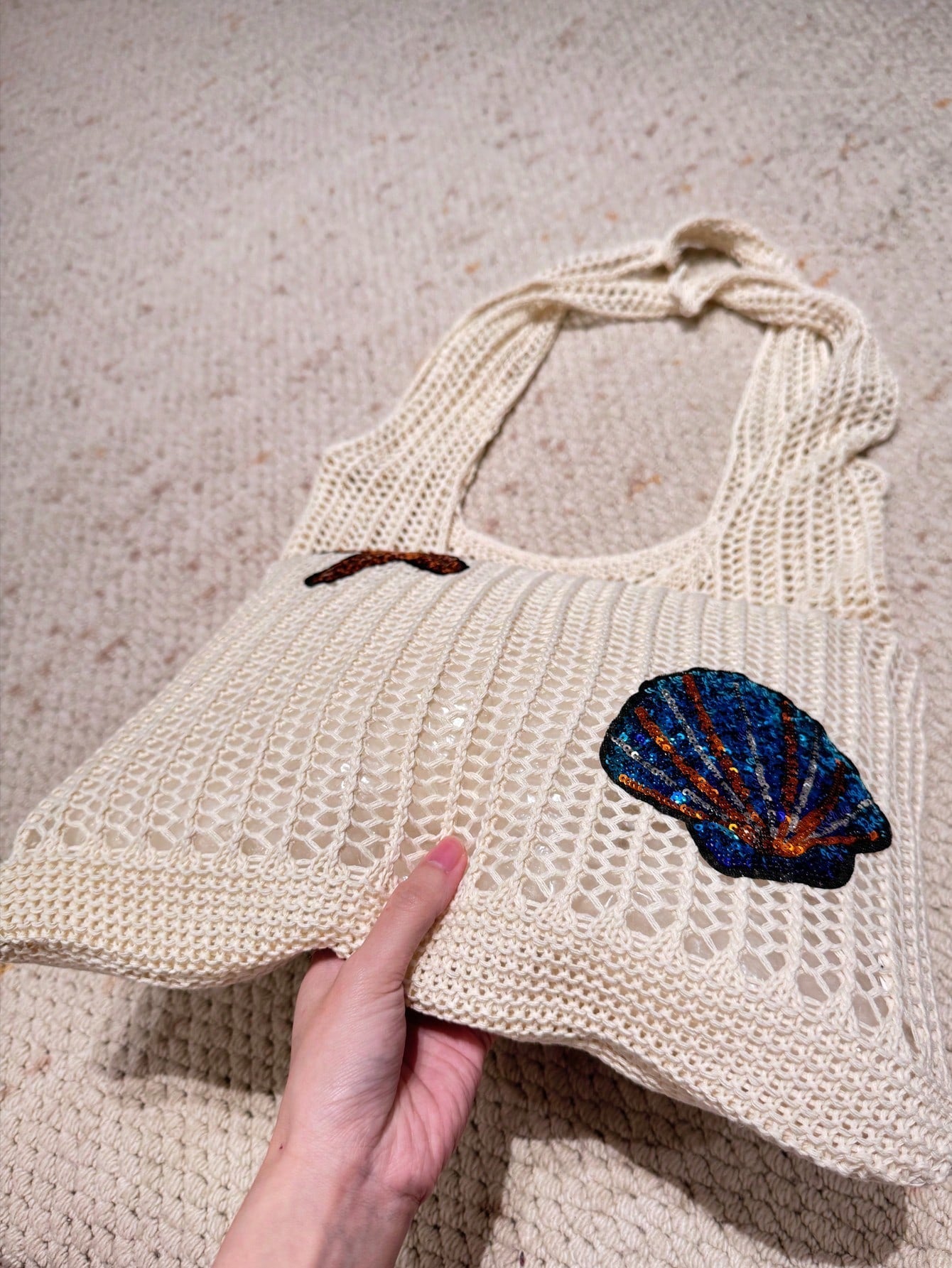 Summer Vacation Beach Bag, Large Capacity Tote Bag, Fashionable & Elegant Women's Shoulder Bag