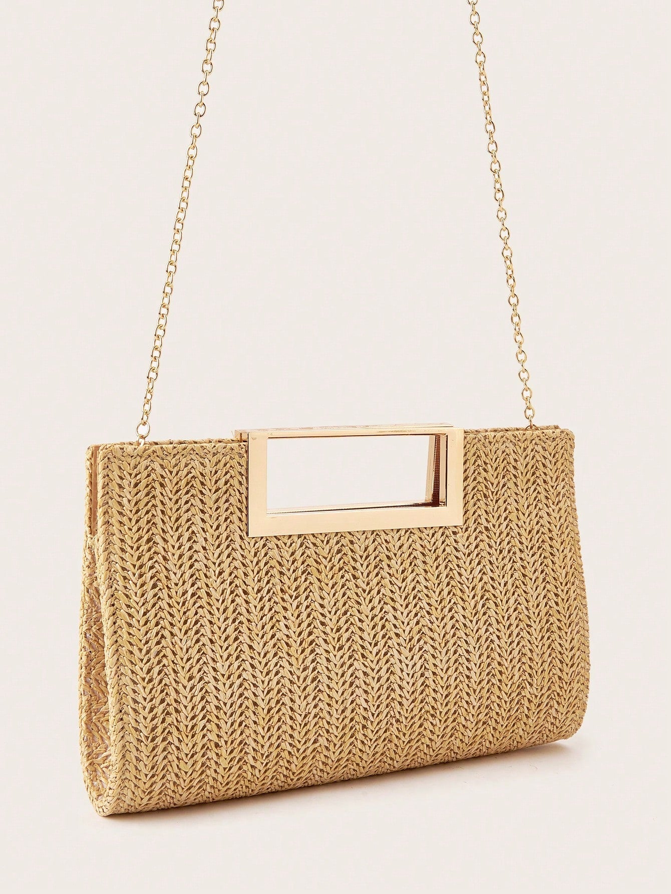 AIBBYDAR Beige Woven Handbag For Women, Fashion Tote Bag For Holiday, Beach, Business Commute, Casual, Minimalist, Beach, Vacation, Woven Bag