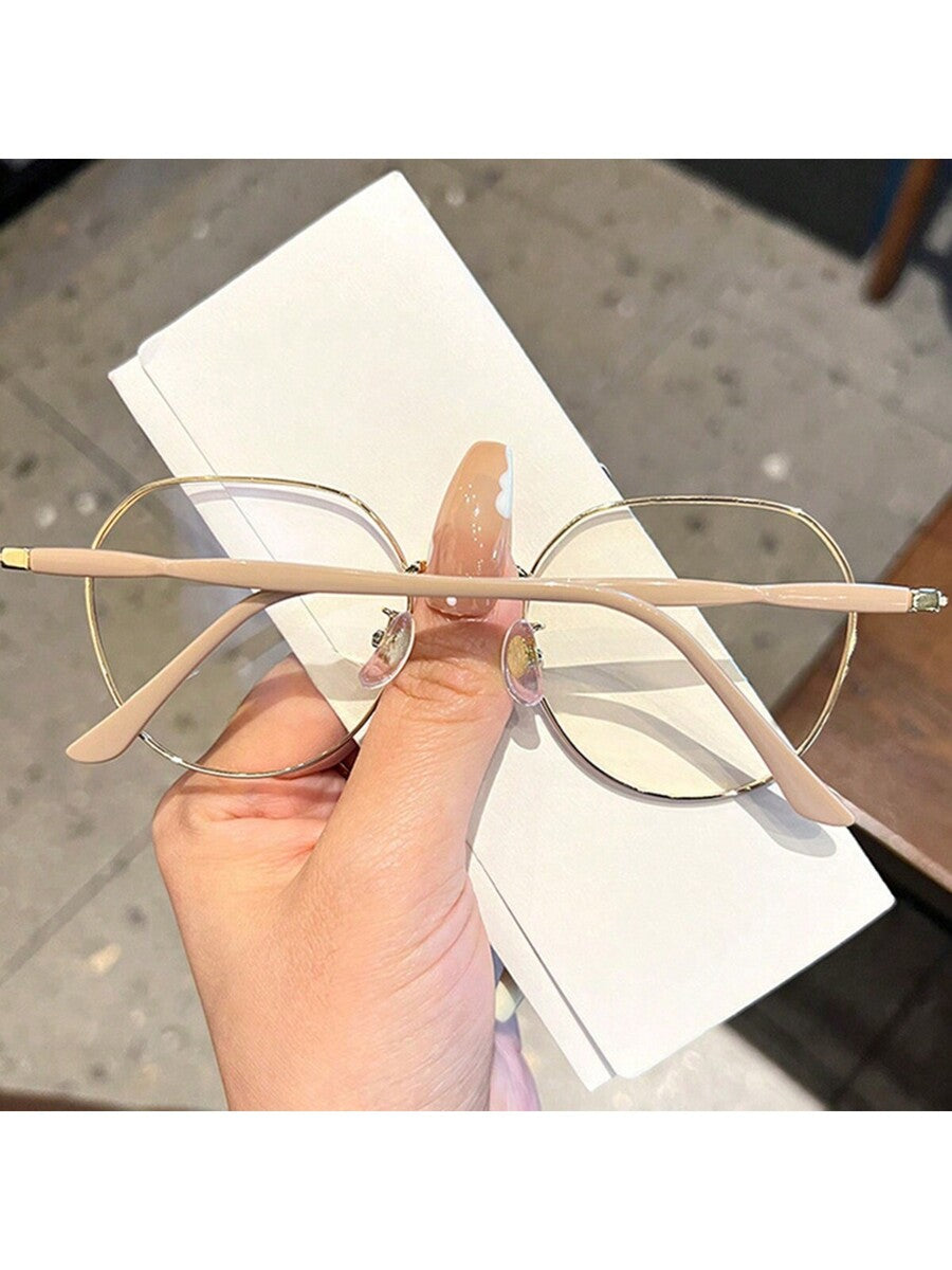 1 Pair Women's Blue Light Blocking Clear Lens Glasses, Anti-Visual Fatigue Eyewear for Computer, TV, Gaming & Smartphone Use, Fashion All-Match Eye Care Accessory, Lightweight Comfortable Frame for Daily Wear