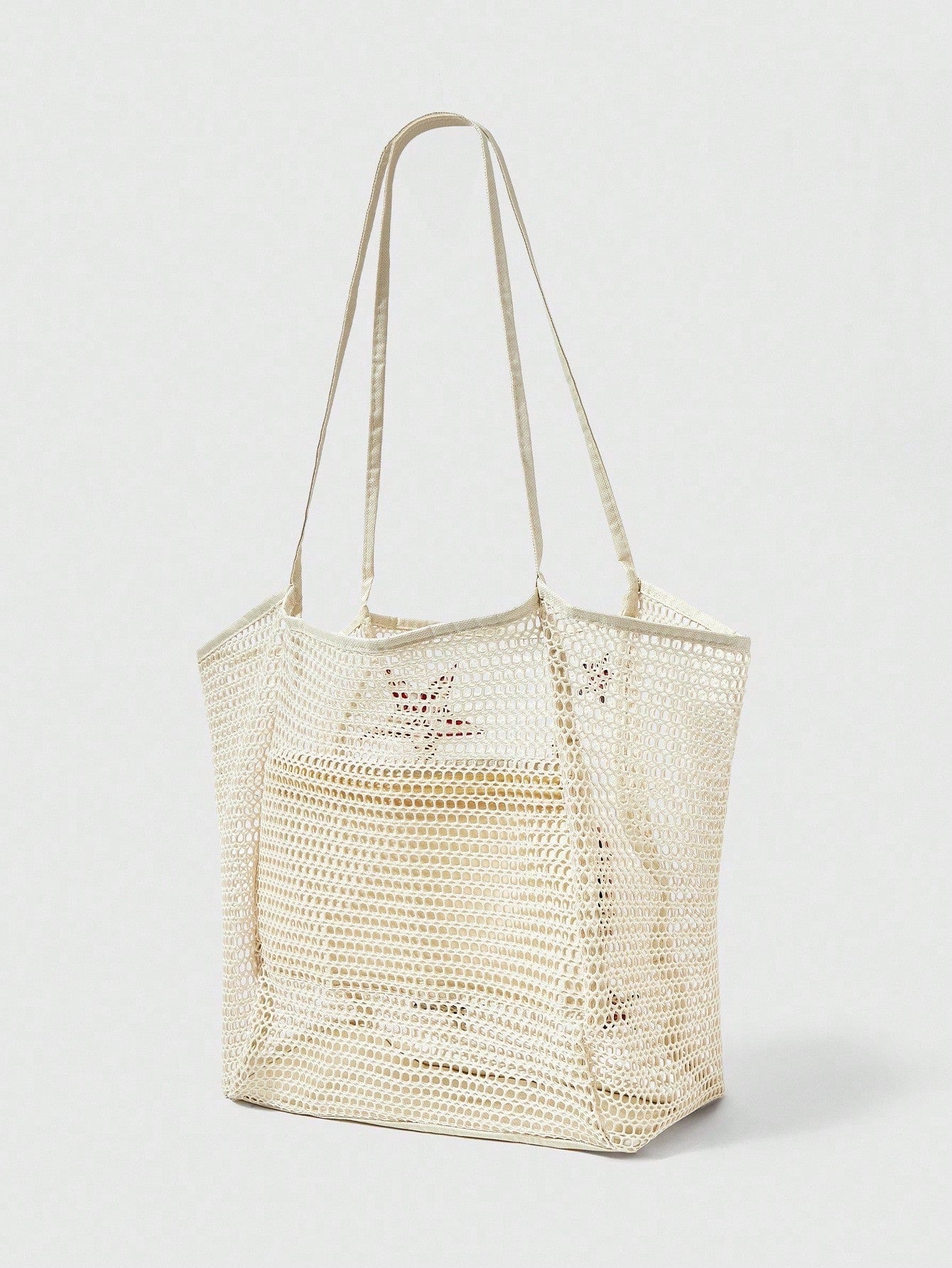 OMWE Fairycore 1pc Handmade Woven Tote Bag With Artificial Orchid, Lily Decor,