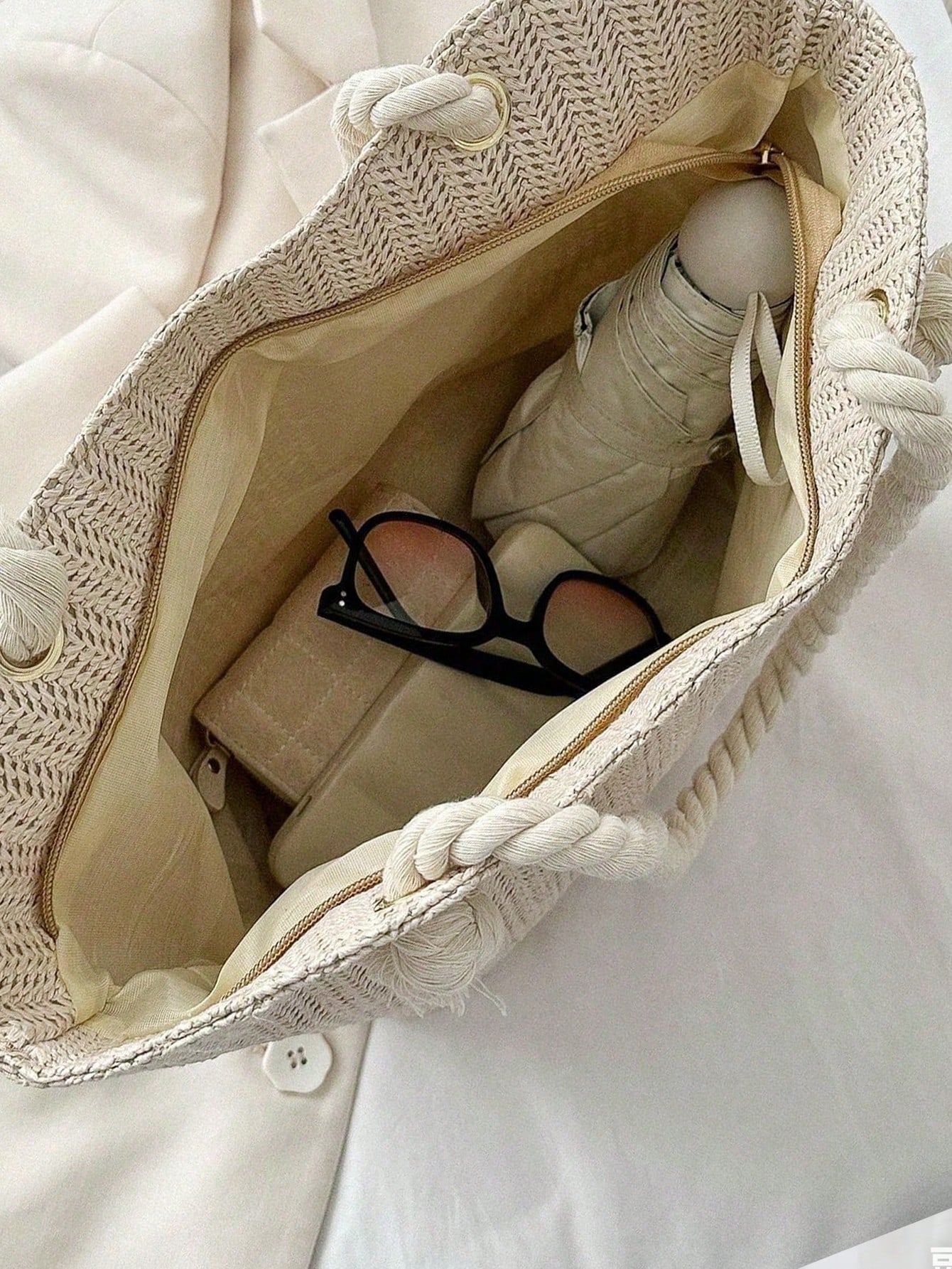 Summer Beach Vacation Straw Tote Bag, Large Capacity, Fashionable, Versatile, Casual Shoulder Bag