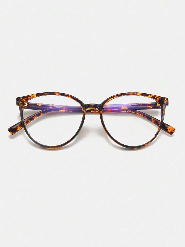 1 Pair Women's Tortoiseshell Clear Lens Glasses, Stylish and Versatile Eyewear for Daily Use, Trendy Fashion Accessory for Casual Outfits, Office Looks, and Everyday Wear, Lightweight and Comfortable Fit