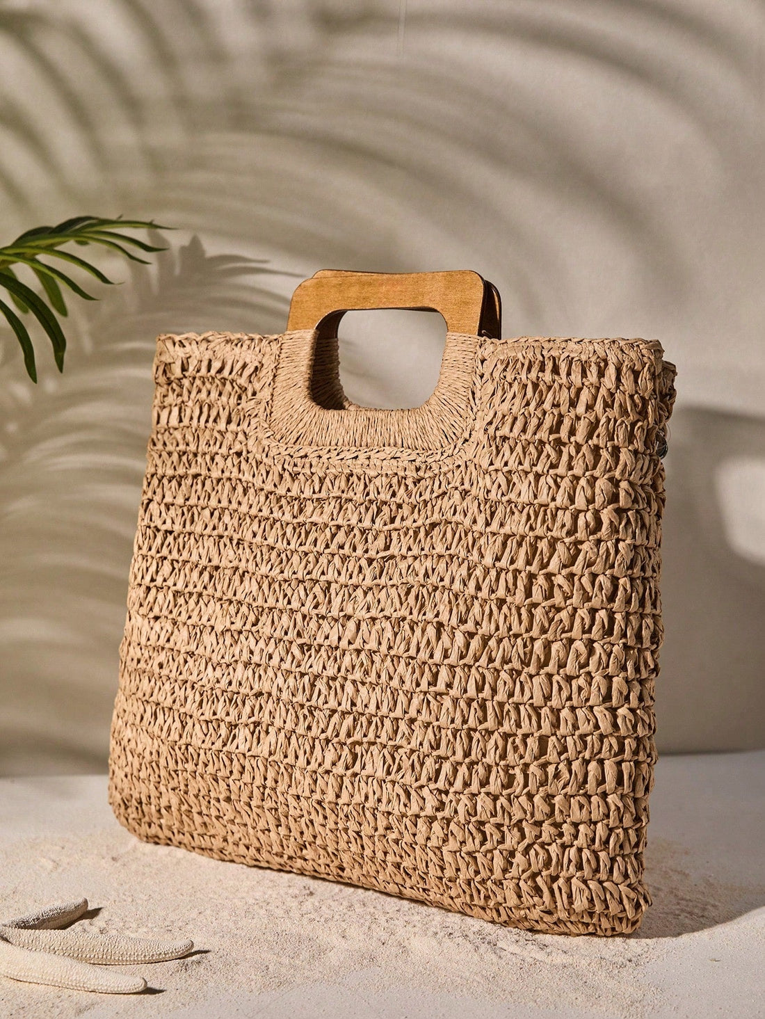 Summer Going Out Straw Bag Boho Style Woven Tote Bag Handmade Braided Bag For Travel Vintage Straw Handbag,Women's Woven Summer Bag,Knitted Tote Bag For Minimalist Large Capacity Straw Bag