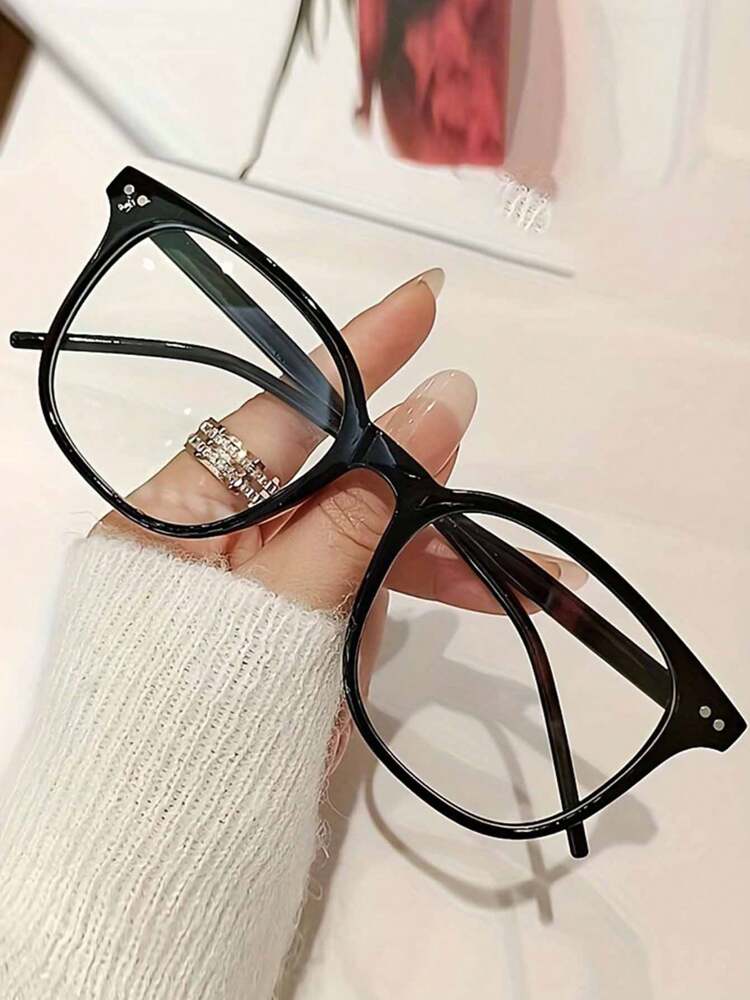 1/2pcs Unisex Clear Lens Square Frame Glasses, Minimalist Blue Light Blocking Eyewear for Computer Use, Fashion Accessories for Women & Men, Ideal for Office, Daily Wear, and Screen Protection