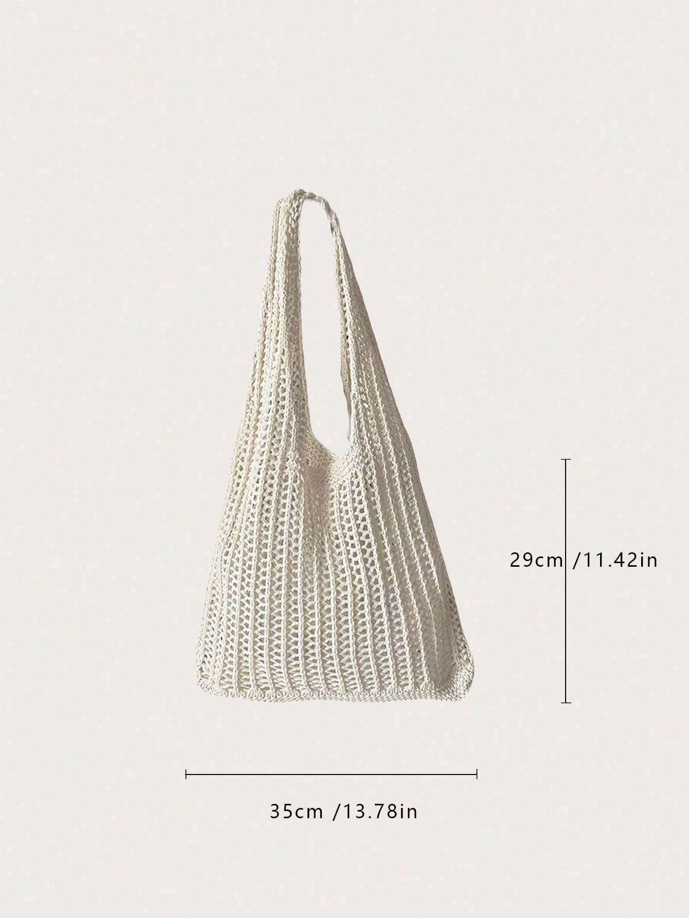 Large Capacity Crochet Shoulder Tote Bag - Lightweight, Multifunctional Knitted Handbag, Beige, Pink, Brown, Black, Suitable For Travel, Beach, Vacation And Daily Use, Large Tote Bag , Beach Bag , Crochet, Holiday, Yellow