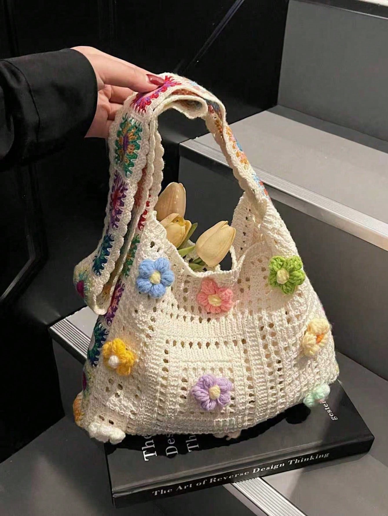 Summer New Casual Straw Tote Bag, Women Large Capacity Shoulder Shopping Handbag , Summer , Beach