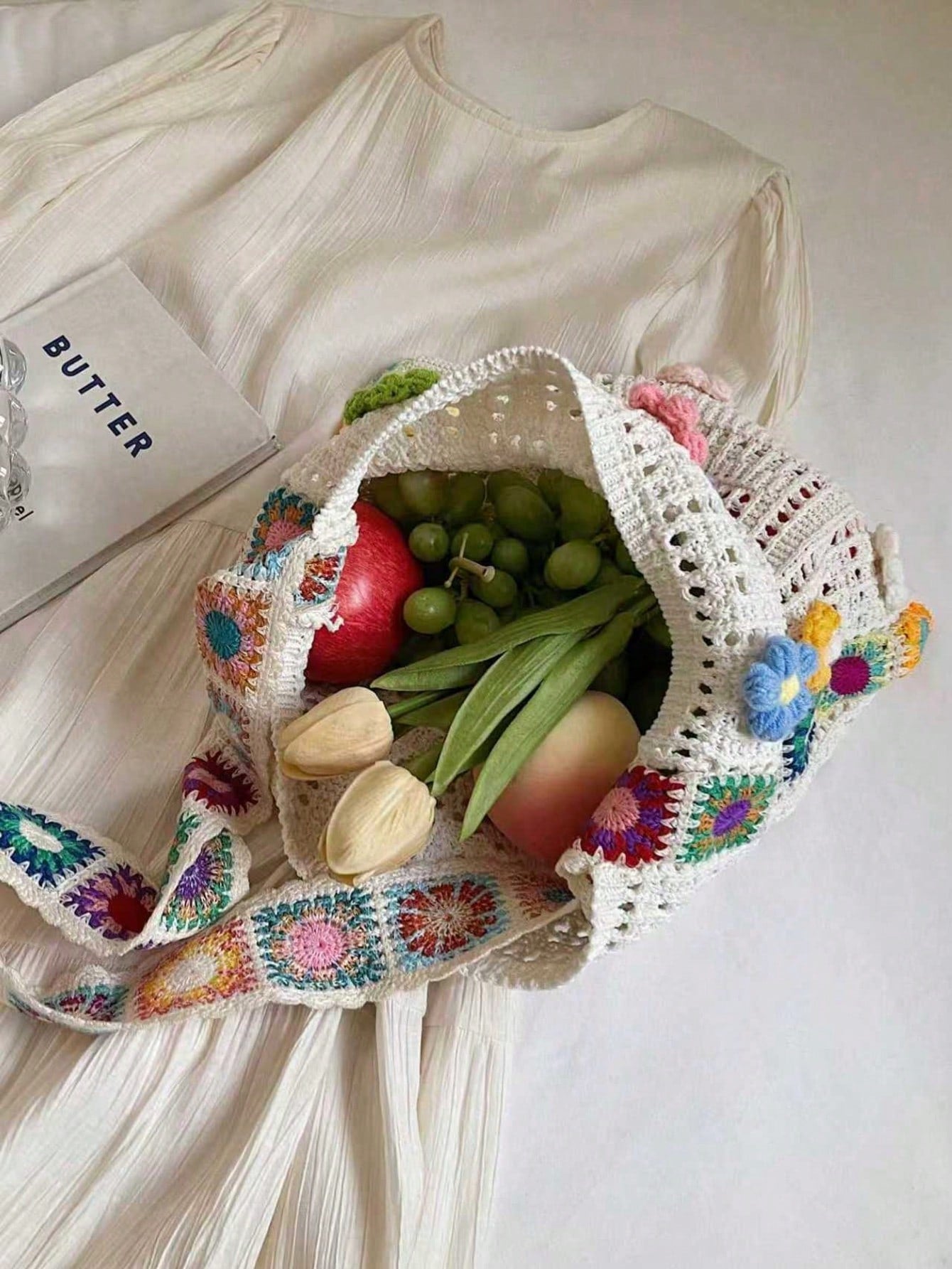 Summer New Casual Straw Tote Bag, Women Large Capacity Shoulder Shopping Handbag , Summer , Beach