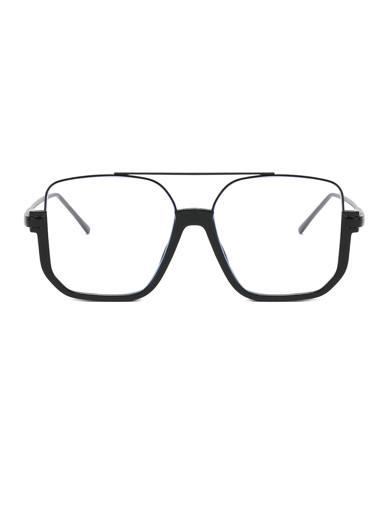 1 Pair Women's Top Bar Clear Lens Eyeglasses, Minimalist Chic Design for Casual Daily Wear, Lightweight Fashion Eyewear for Office, School, Travel, and Everyday Outfits, Stylish Glasses Accessory for Women