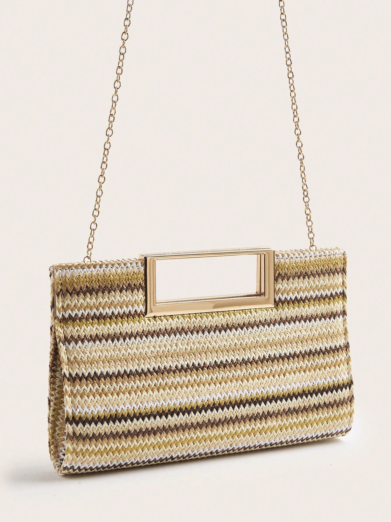 AIBBYDAR Beige Woven Handbag For Women, Fashion Tote Bag For Holiday, Beach, Business Commute, Casual, Minimalist, Beach, Vacation, Woven Bag
