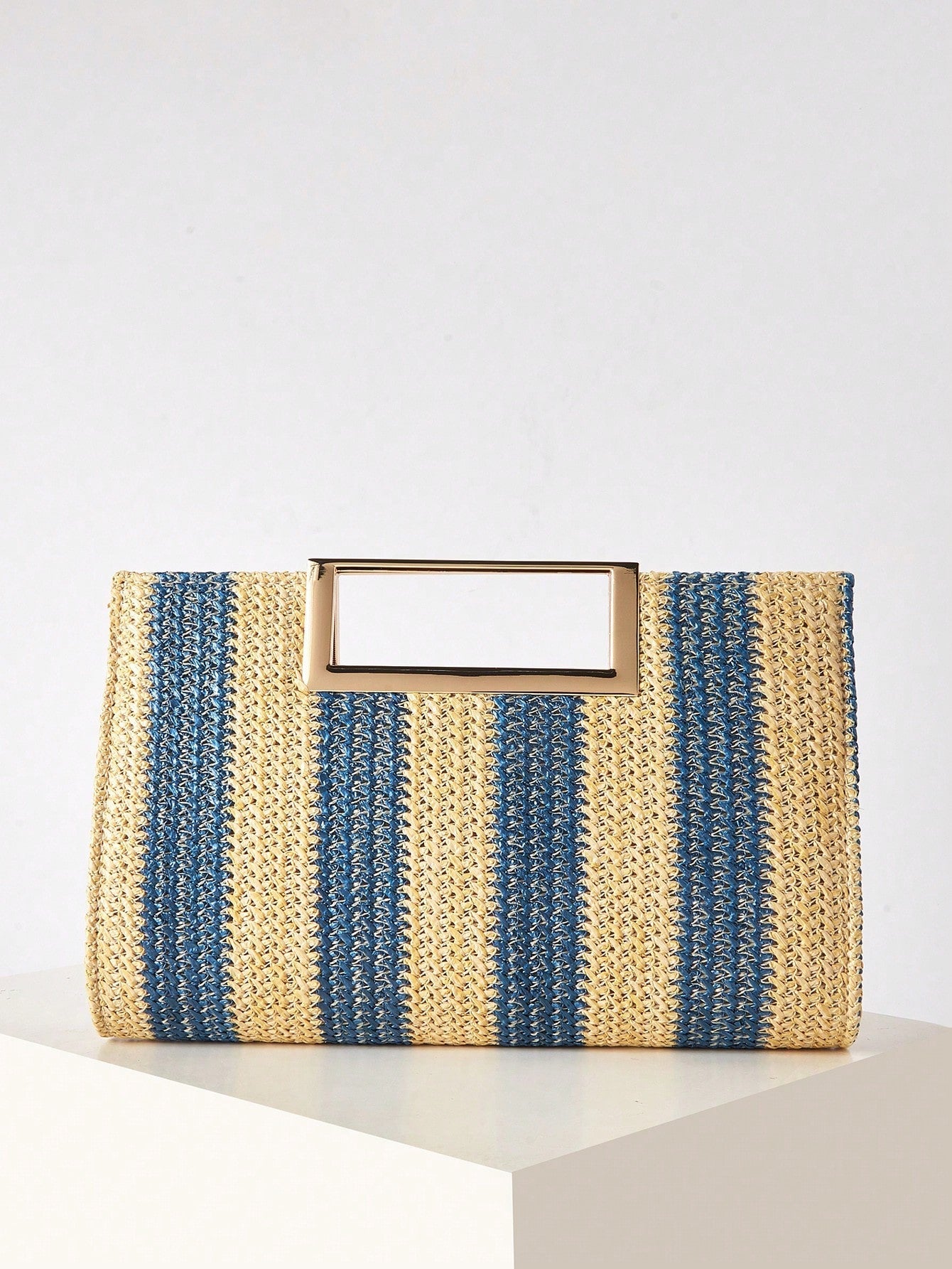 AIBBYDAR Beige Woven Handbag For Women, Fashion Tote Bag For Holiday, Beach, Business Commute, Casual, Minimalist, Beach, Vacation, Woven Bag