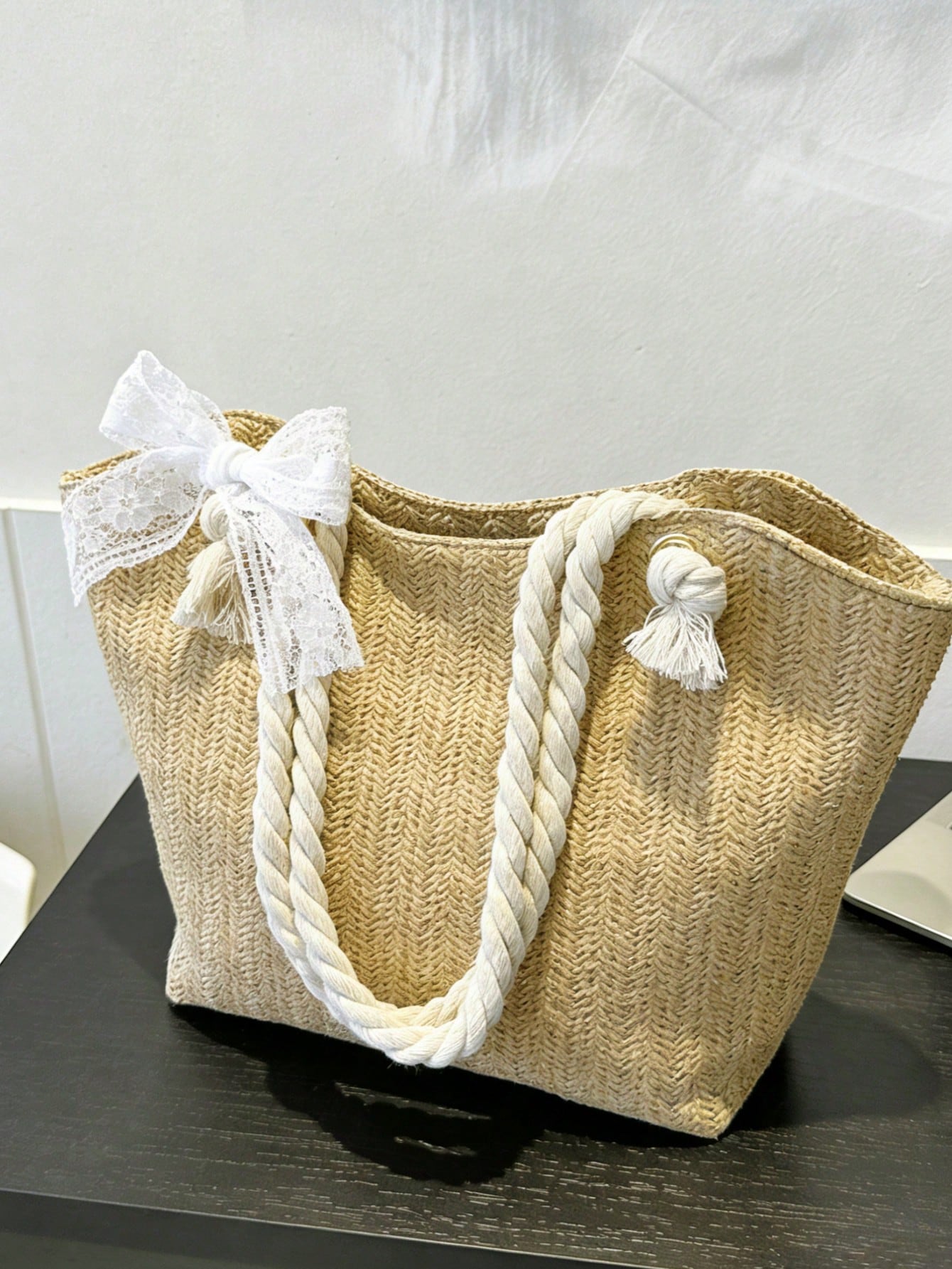 Summer Beach Vacation Straw Tote Bag, Large Capacity, Fashionable, Versatile, Casual Shoulder Bag