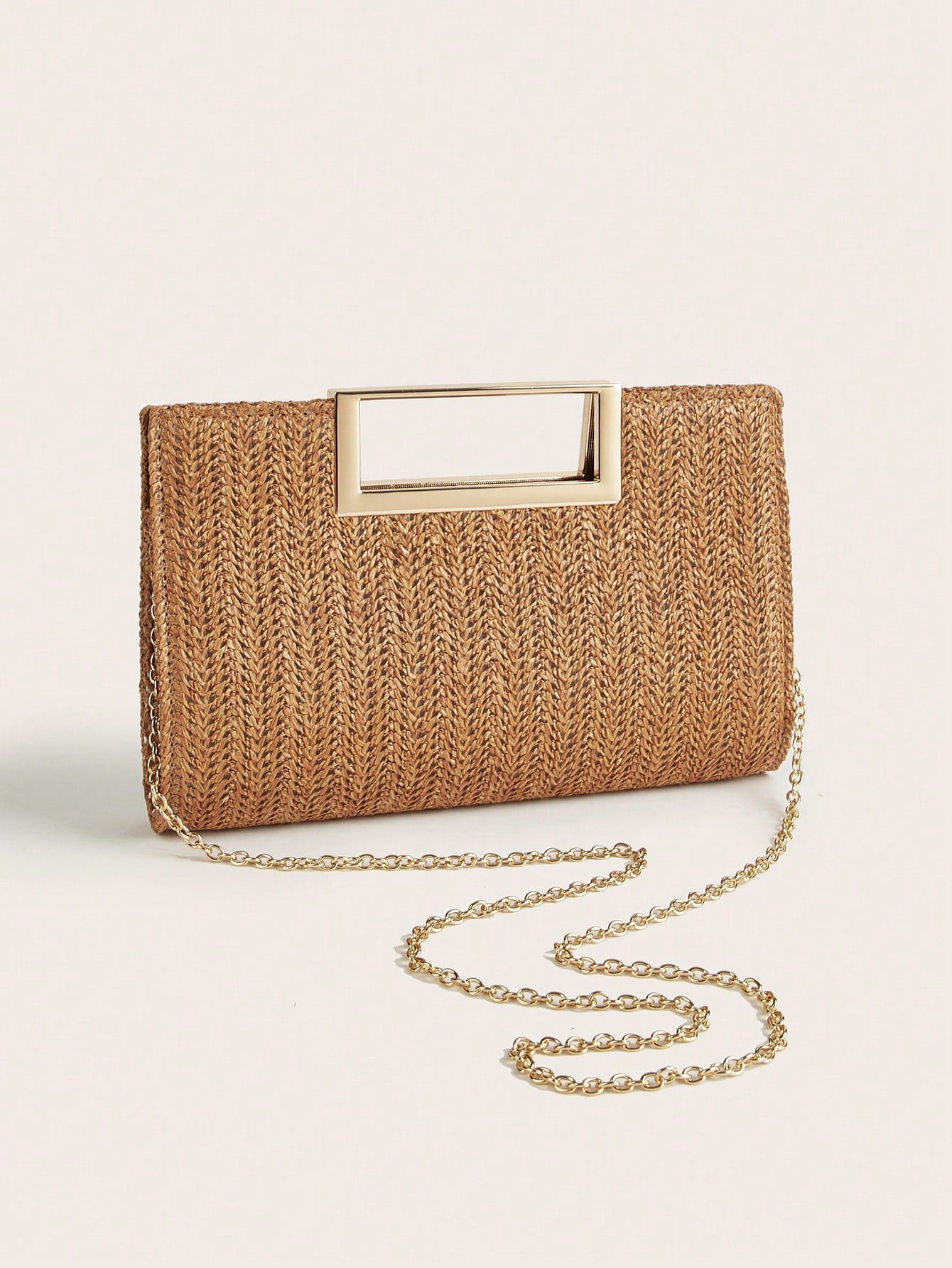 AIBBYDAR Women's Evening Bag, Apricot Colored Fashionable Solid Velvet Handbag, Suitable For Evening Gowns