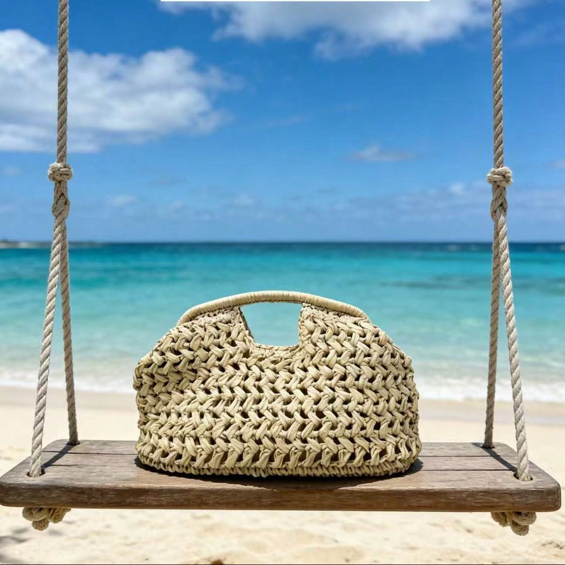 2025 New Natural Fiber Clutch Bag, Handwoven Raffia Straw Summer Beach Bag For Women