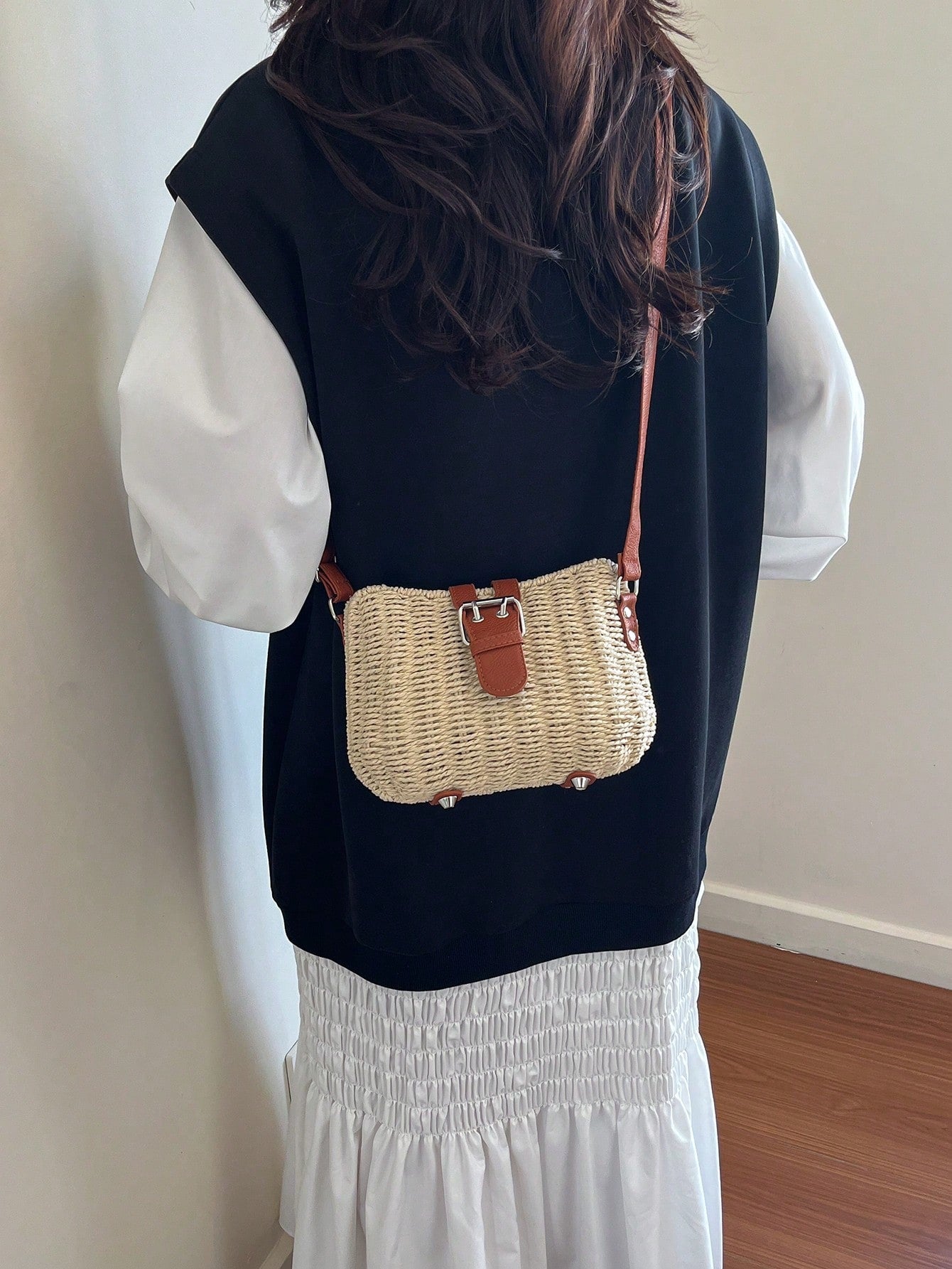 2026 New Arrival Straw Crossbody Bag, Niche Commuter Woven Bag, Women Beach Vacation Straw Bag, Early Spring Versatile Woven Shoulder Bag