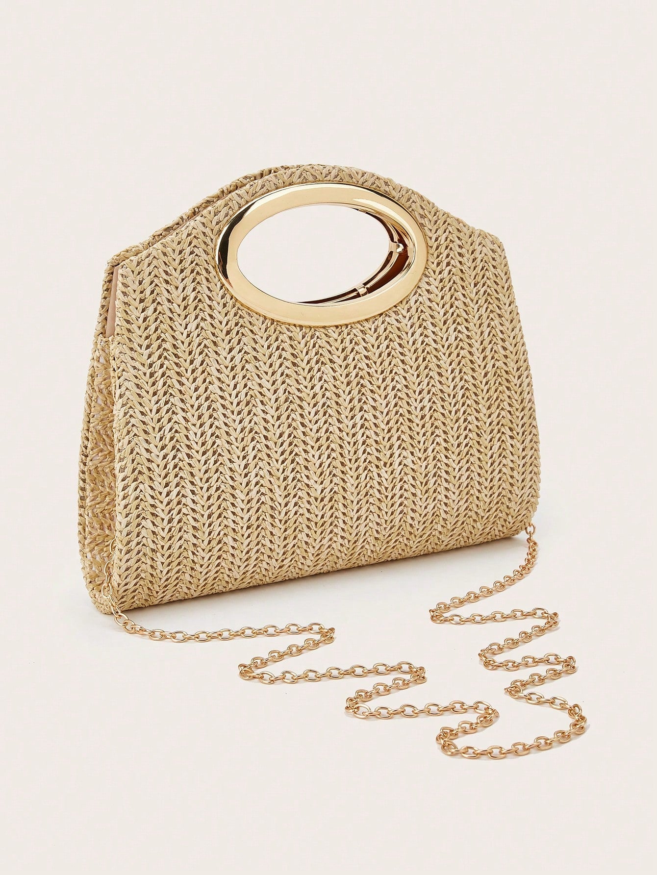 AIBBYDAR Women's Evening Bag, Apricot Colored Fashionable Solid Velvet Handbag, Suitable For Evening Gowns