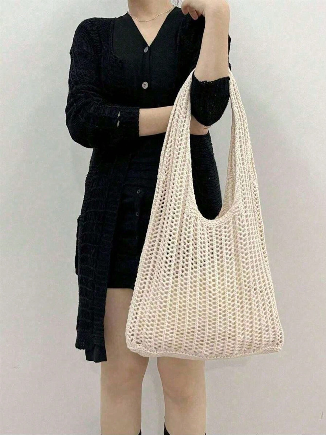 Summer Vacation Beach Bag, Large Capacity Tote Bag, Fashionable & Elegant Women's Shoulder Bag