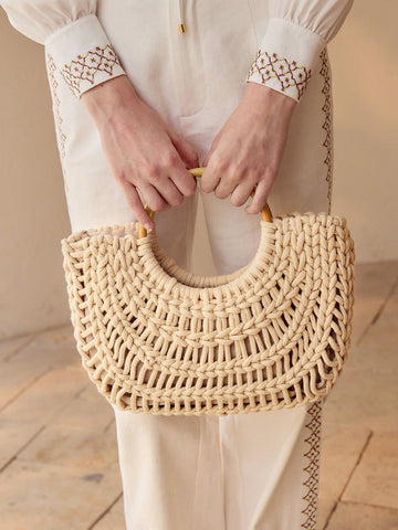 MOTF PREMIUM FASHION VACATION WOVEN TOTE BAG