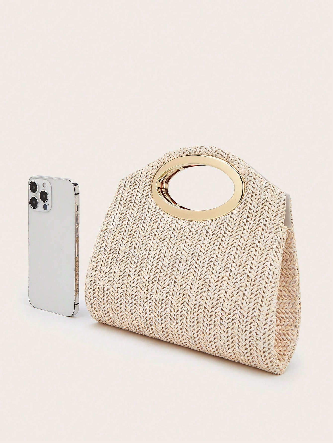 AIBBYDAR Women's Evening Bag, Apricot Colored Fashionable Solid Velvet Handbag, Suitable For Evening Gowns