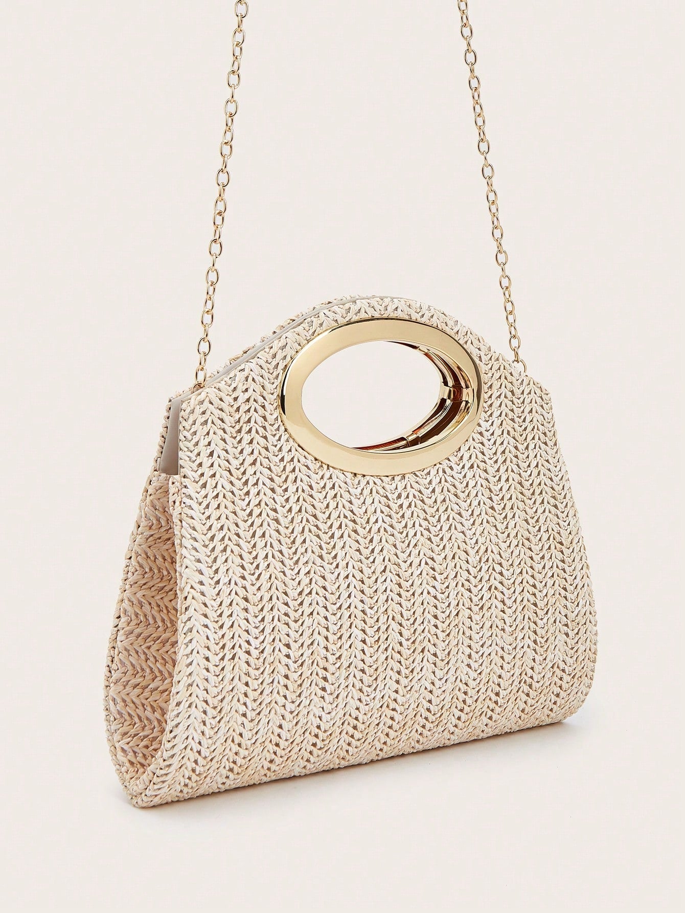 AIBBYDAR Women's Evening Bag, Apricot Colored Fashionable Solid Velvet Handbag, Suitable For Evening Gowns