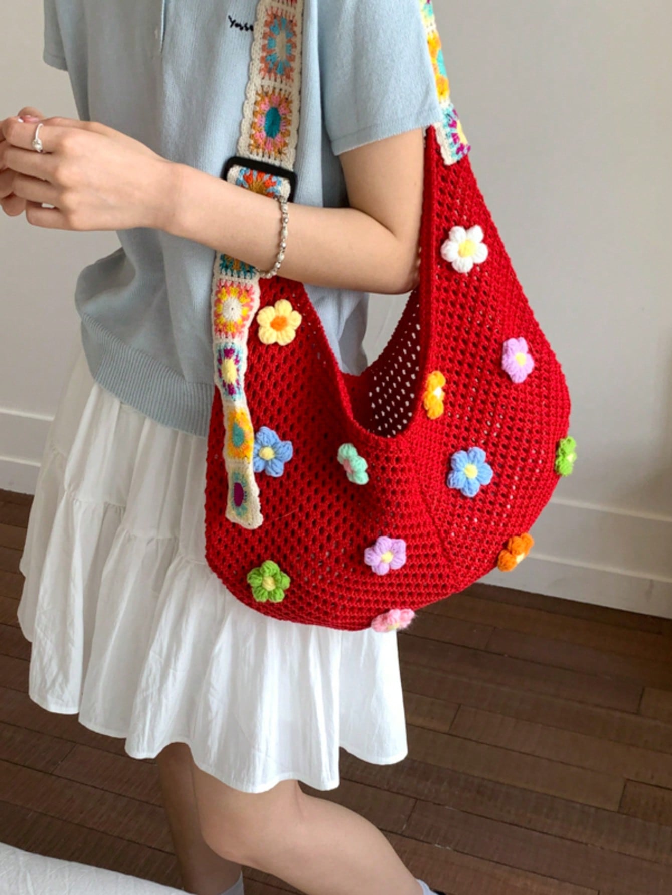 Summer New Casual Straw Tote Bag, Women Large Capacity Shoulder Shopping Handbag , Summer , Beach