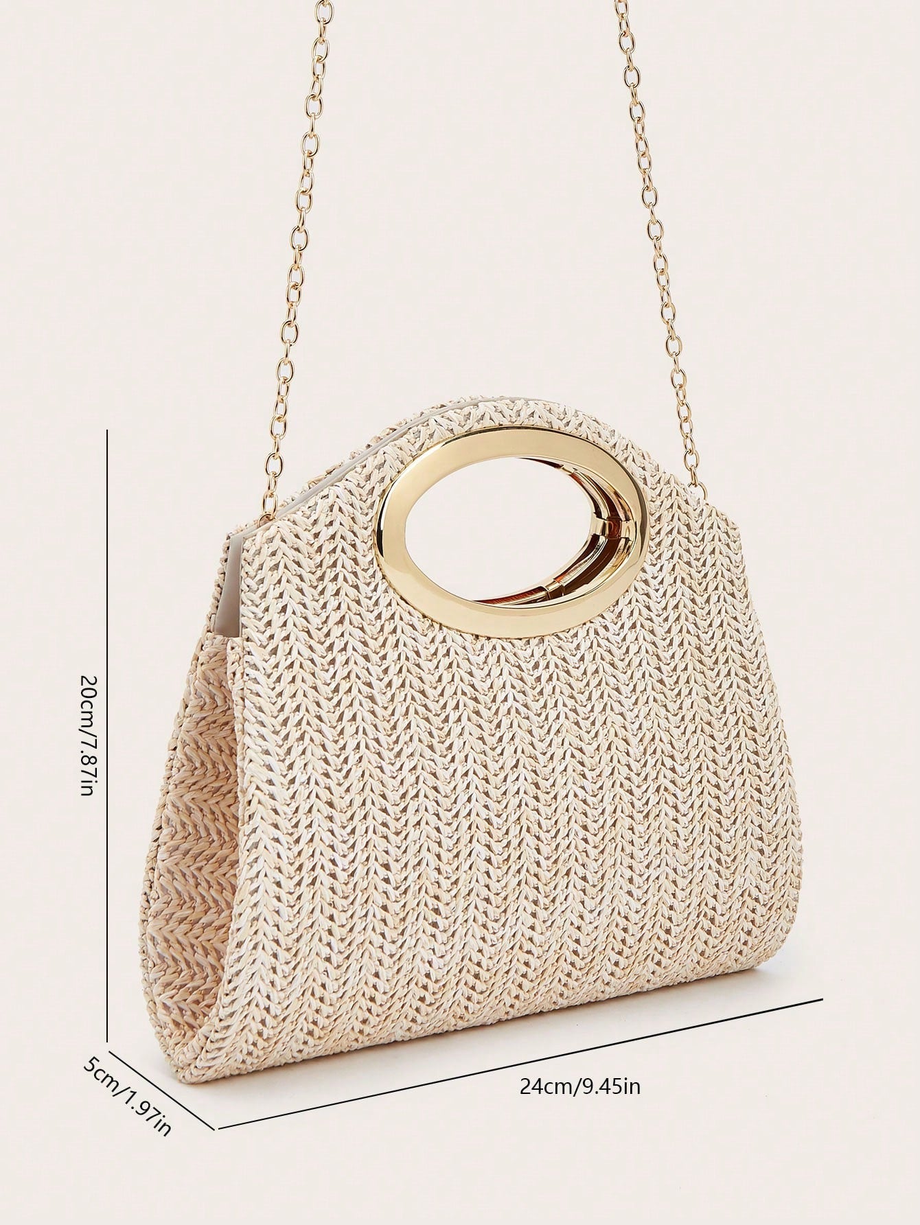 AIBBYDAR Women's Evening Bag, Apricot Colored Fashionable Solid Velvet Handbag, Suitable For Evening Gowns