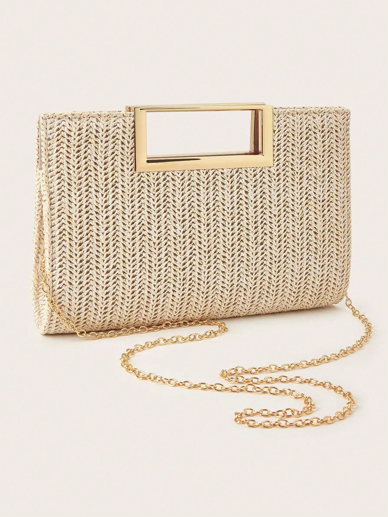 AIBBYDAR Beige Woven Handbag For Women, Fashion Tote Bag For Holiday, Beach, Business Commute, Casual, Minimalist, Beach, Vacation, Woven Bag