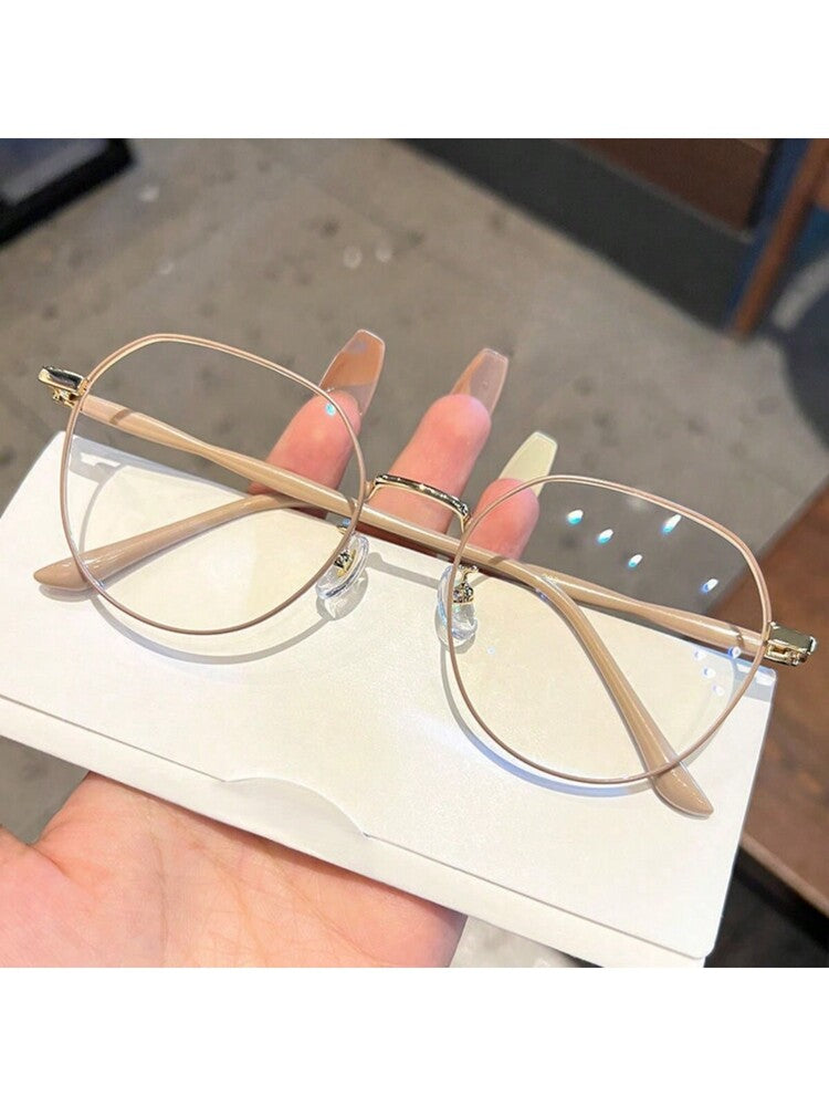 1 Pair Women's Blue Light Blocking Clear Lens Glasses, Anti-Visual Fatigue Eyewear for Computer, TV, Gaming & Smartphone Use, Fashion All-Match Eye Care Accessory, Lightweight Comfortable Frame for Daily Wear