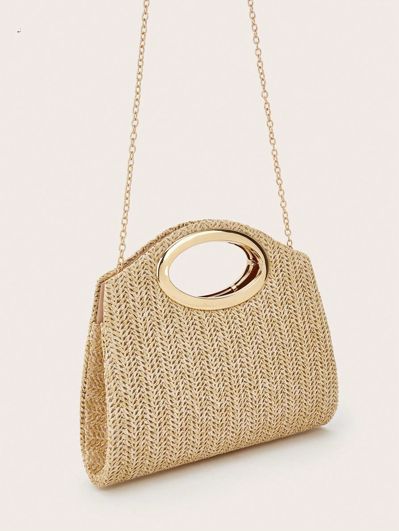 AIBBYDAR Women's Evening Bag, Apricot Colored Fashionable Solid Velvet Handbag, Suitable For Evening Gowns