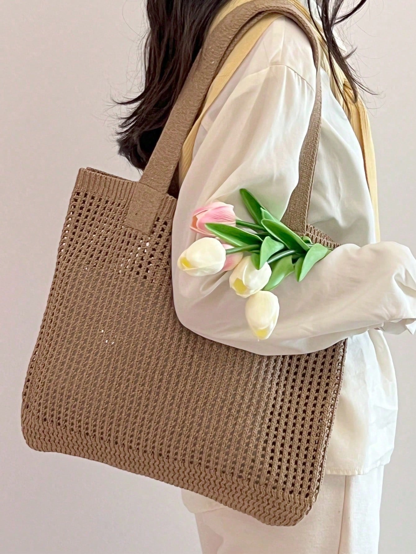 Summer Vacation Beach Bag, Large Capacity Shoulder Bag, Elegant Ladies' Fashion Shoulder Bag,
