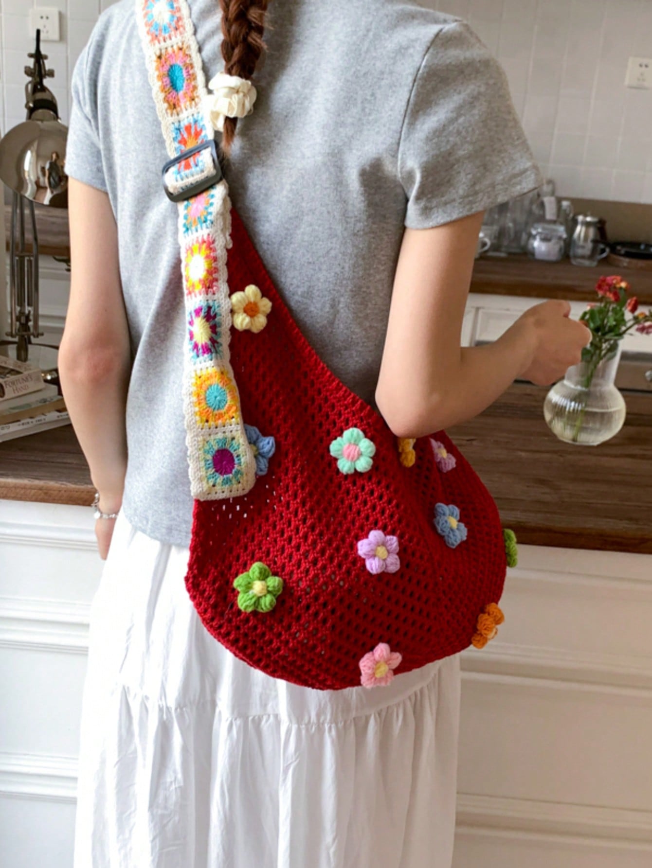 Summer New Casual Straw Tote Bag, Women Large Capacity Shoulder Shopping Handbag , Summer , Beach