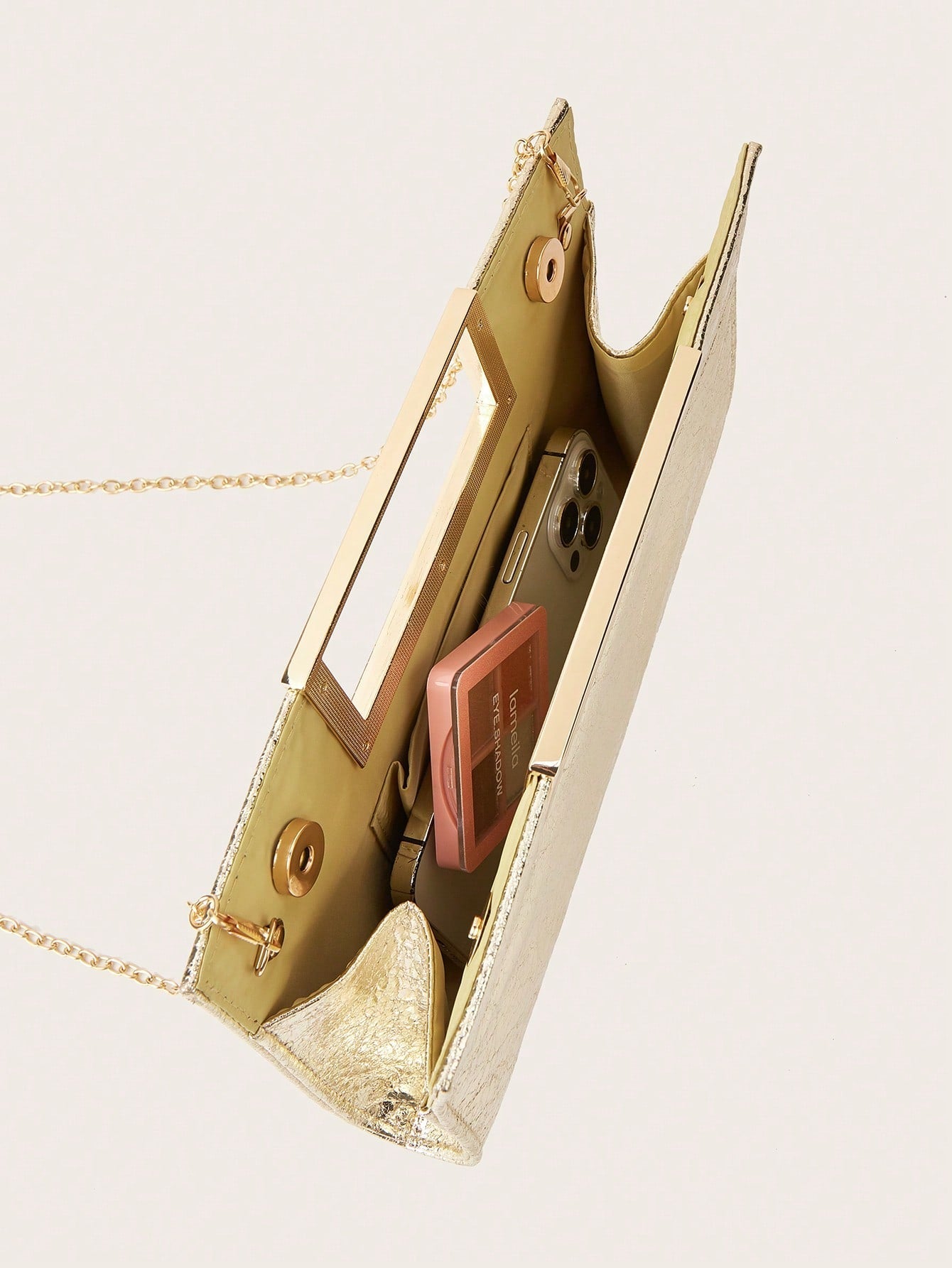 AIBBYDAR Women's Evening Bag, Apricot Colored Fashionable Solid Velvet Handbag, Suitable For Evening Gowns